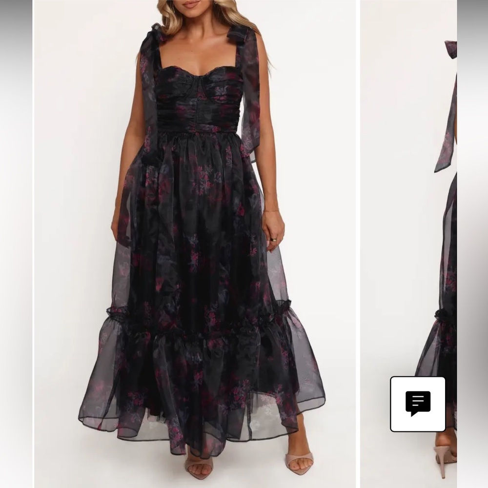 Petal & pup black floral Dress